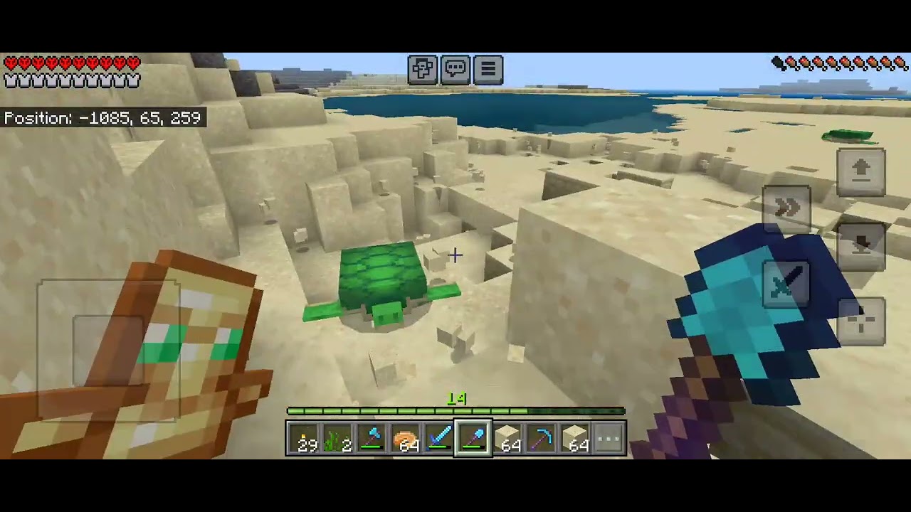 I found a treasure accidently in Minecraft hardcore pe - YouTube