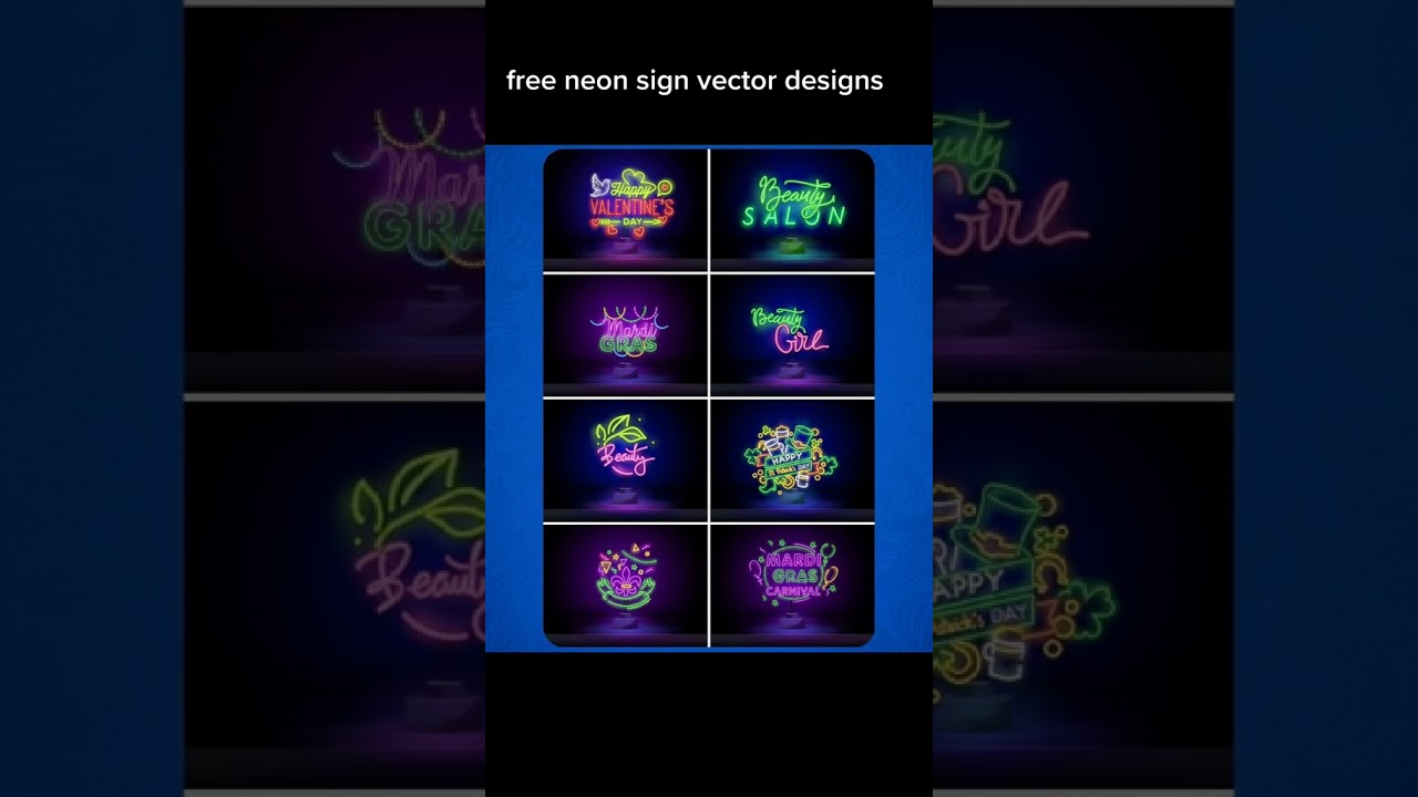 free pattern letter AI CDR vector design resources for neon led sign #neonsign #ledsign #neon