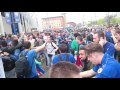 LEICESTER FANS GO CRAZY WINNING THE TITLE