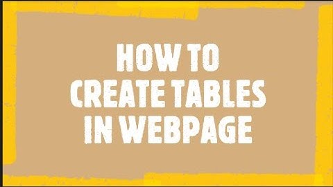 How to Create Table in Html using Notepad