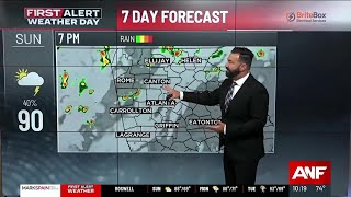 First Alert Forecast: Scattered storms return for Sunday