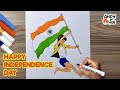 Independence day drawing | Independence day art | Step by step drawing - Andy Art Hub