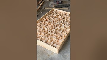 Building a BEAUTIFUL skyline acoustic diffuser! Full video on channel! #diy #art #music