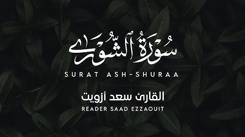 أكثر تلاوة خاشعة وهادئة - ما تيسر من سورة الشورى للقارئ سعد أزويت | Surah Ash Shura - Saad Ezzaouit