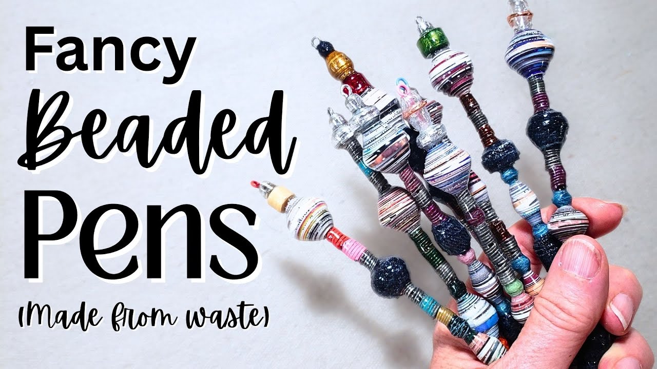 How I Make Awesome Beaded Pens From Upcycled Stuff!