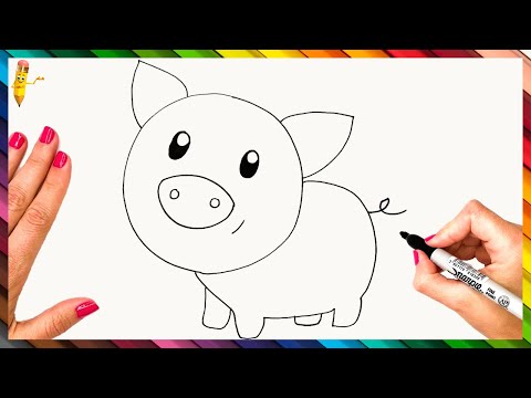 How to draw a Pig Step by Step ? Pig Drawing Easy