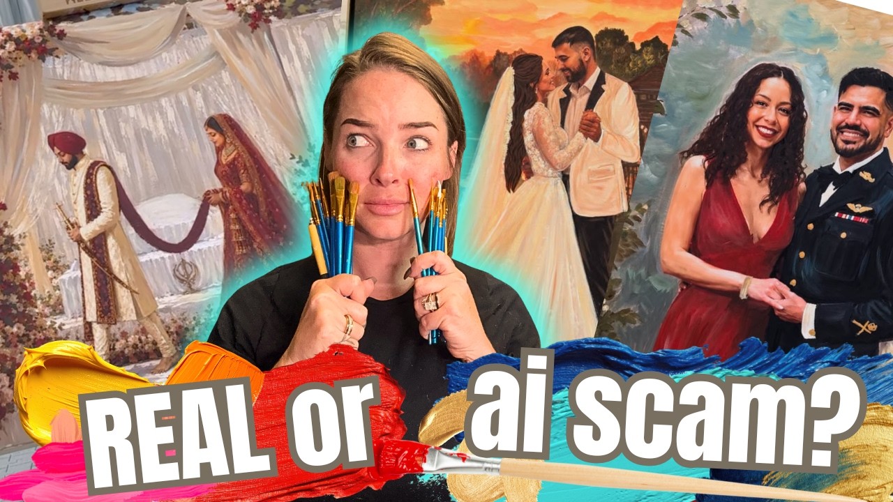 This Ai  Live Wedding Painter Scam is WILD