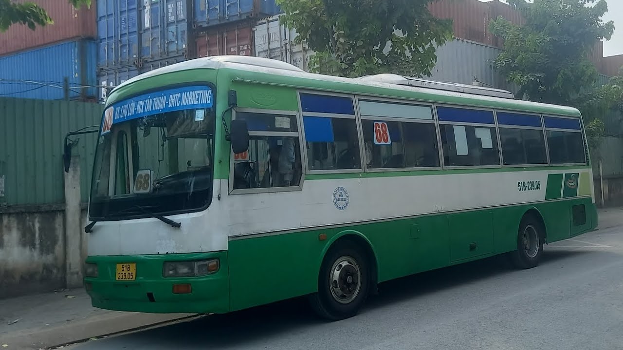 Full hành trình lượt đi xe buýt 68 rời BX.buýt Chợ Lớn B đến Trường ĐHTC - Marketing