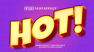 Editable 3D Text Effect in Photoshop Tutorial  #354 || 3D photoshop