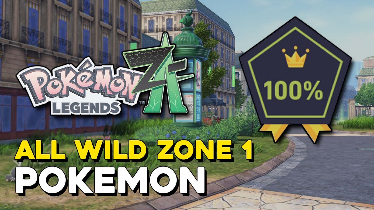 Pokemon Legends Z-A All Wild Zone 1 Pokemon - YouTube