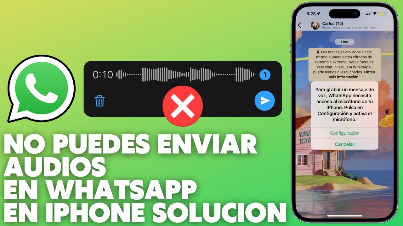 🟢Porque no Puedo Enviar Audios Por WhatsApp en iPhone (Solución) - YouTube