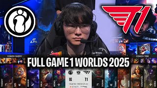 FIRST GAME OF WORLDS 2025! | T1 vs IG Game 1 WORLDS 2025 PLAY-IN | T1 vs INVICTUS GAMING WORLDS G1 screenshot 5