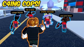 EXPLODING COPS with C4 COP BATTLE | Roblox Jailbreak Clip Compilation