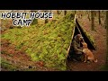 Building a Survival Shelter - Stealth Bushcraft Fort with NO TOOLS - Underground Living House