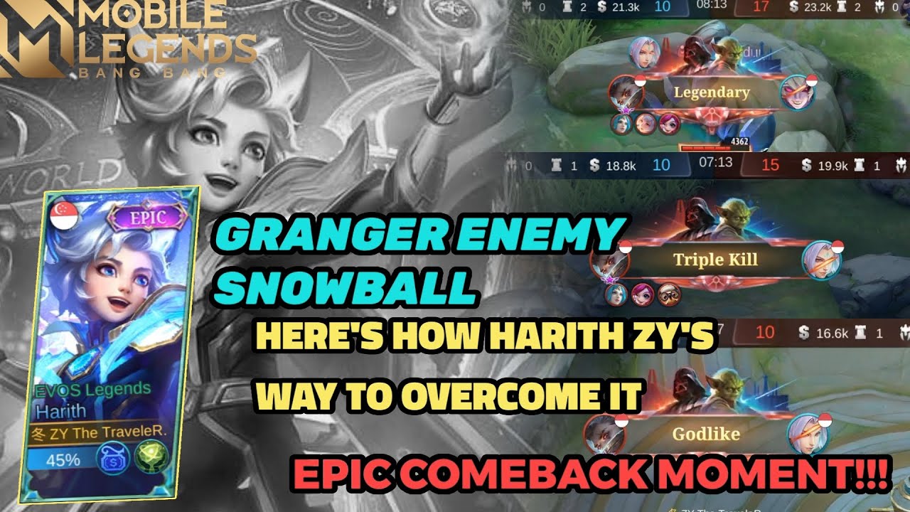 GRANGER ENEMY SNOWBALL IN EARLY!! Here's How Harith Zy Overcome It | HARITH MLBB - INDONESIA