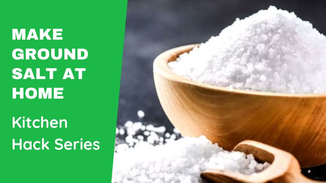 Ground rock salt at home Kitchen hacks Kitchen Tips Homemade rock