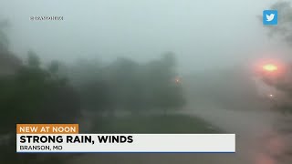 Strong winds, heavy rain pummel through Branson, Mo.