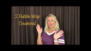 Bubble Wrap Pour Painting, Sherry Lou's Art Studio #19, Sister Paintings w/Brilliant Colors!