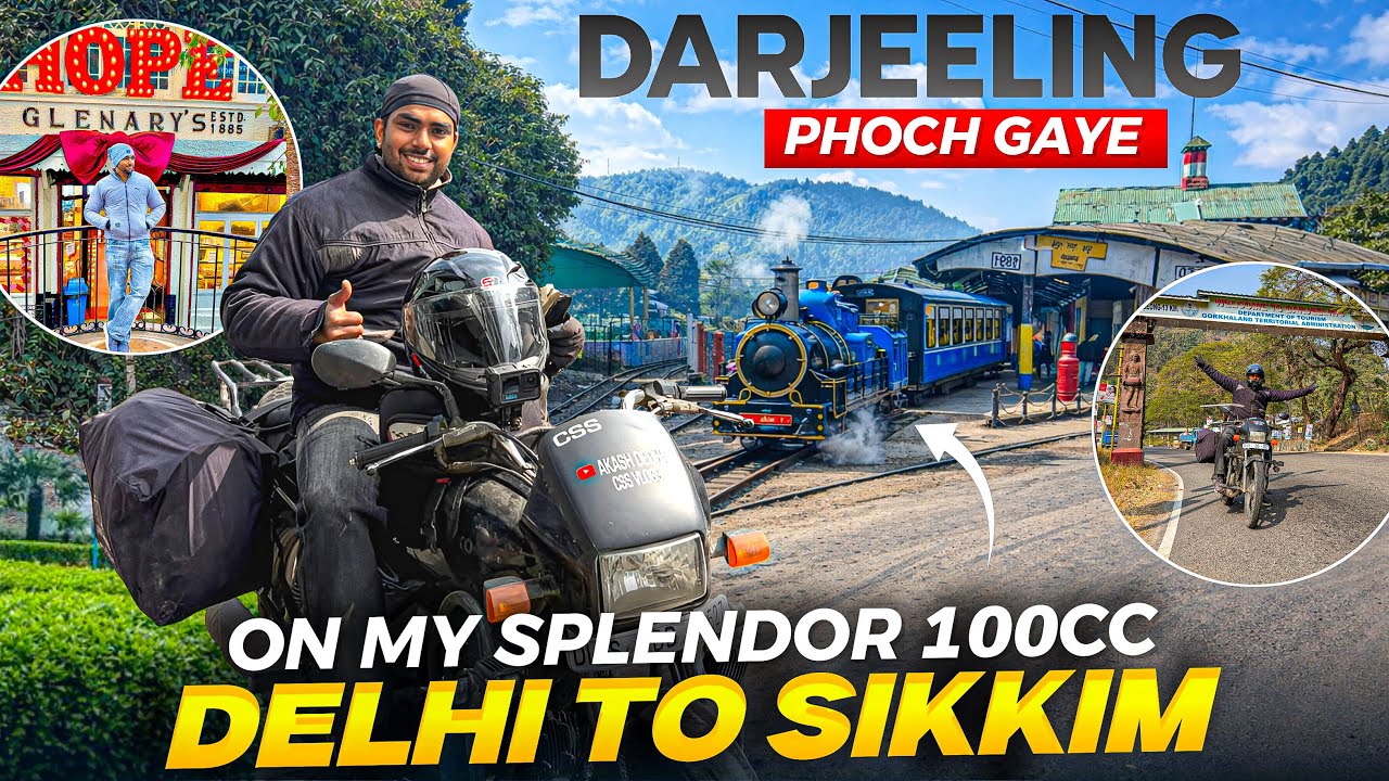 Delhi to Sikkim ||Phauch gaye Darjeeling || On my splendor 100CC #darjeeling #sikkim 