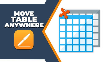 How to move the table anywhere in apple pages iCloud