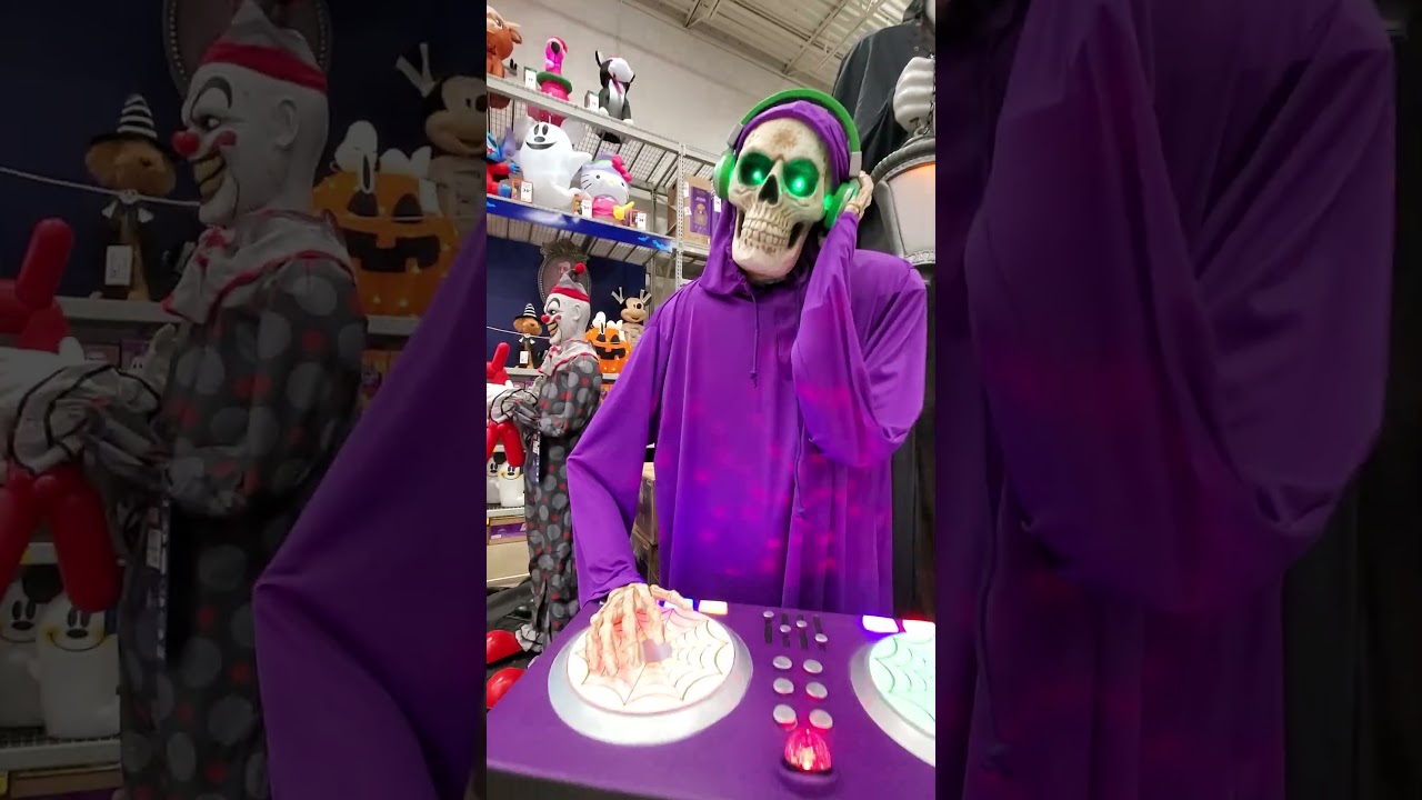 dj skeleton Bluetooth animatronic lowes halloween battle creek