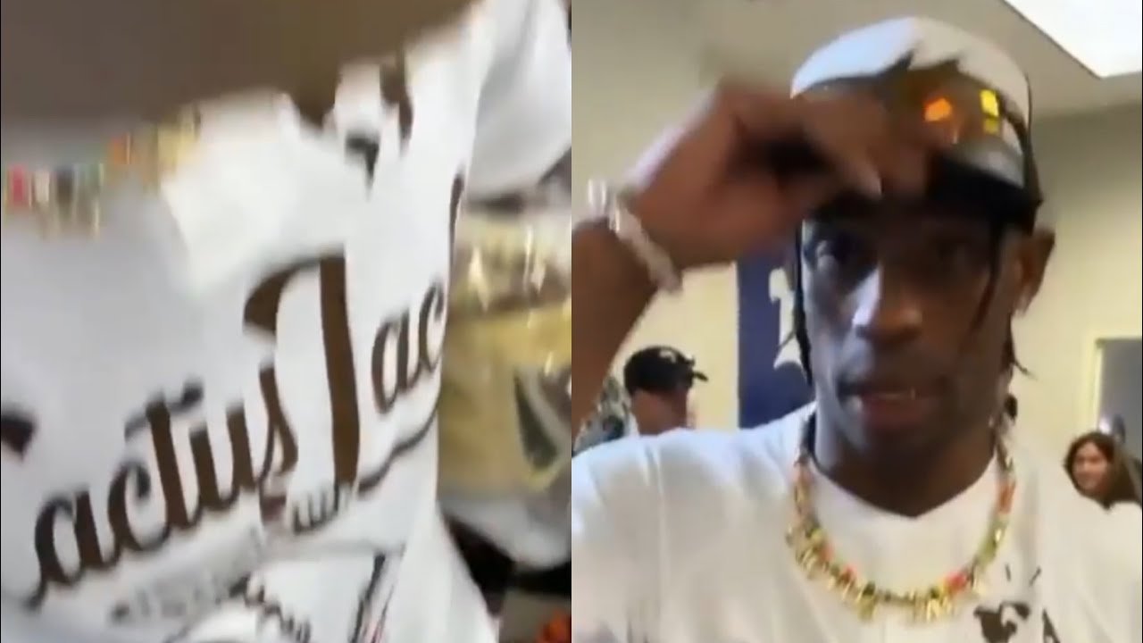 Travis Scott Shows Cactus Jack Jerseys for Cactus Jack Baseball Game YouTube