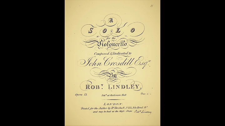 Robert Lindley, Solo op.13, first movement "Allegr...