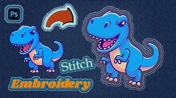 How to make stitch embroidery effect in photoshop | Photoshop tutorial to Embroider | Stitch effect