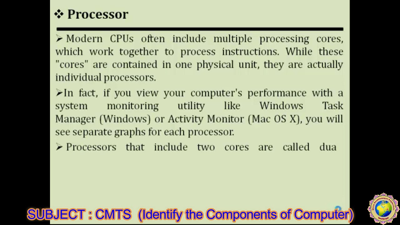 Cmt's Computer CMTS : Lecture - 01 - YouTube