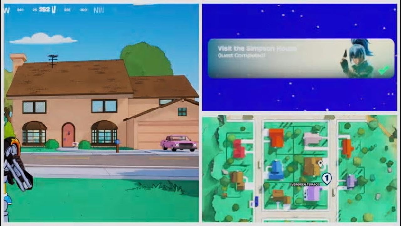 Easily Visit the Simpson House - Fortnite Kickstart Quest