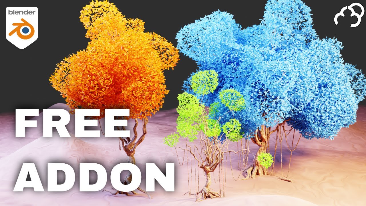 Make Your OWN Fantasy Tree in Blender for Free Addon shorts YouTube