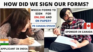 How did we SIGN our Spousal Sponsorship forms while being away? PR Canada  Sponsor Spouse  2022