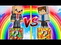 Skittles ЛАКИ БЛОК VS M&M’s ЛАКИ БЛОК! НУБ ПРОТИВ ПРО! ВЫЖИТЬ НА 1 БЛОКЕ! #31