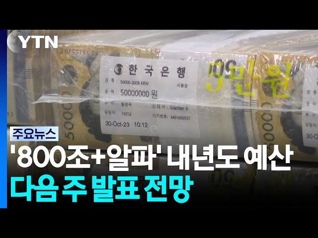 '800조+알파' 내년도 예산 다음주 발표  전망 / YTN