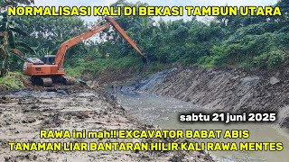 Mantap!! Excavator Babat Habis Pohon Liar Bantaran Kali Ramentes|| Hilir Kali RAMENTES #dedimulyadi