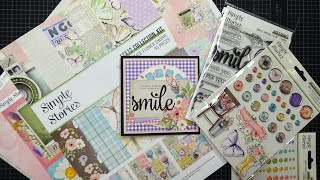 Spellbinders Simple Stories "Simple Vintage Flower Shoppe" Collection Review & Card Tutorial!