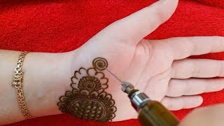 نقش حناء سهل وخفيف في كف اليد very easy and beautiful henna design