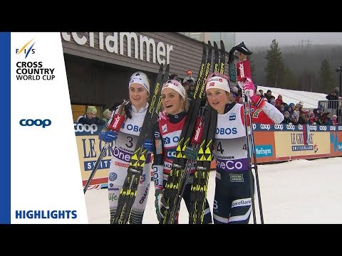 Highlights | Johaug triumphs in the Triple | Lilehammer | Ladies' Pursuit | FIS Cross Country