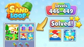 🏖️ Sand Loop Walkthrough - Levels 446 to 449 Solutions & Gameplay 🧩