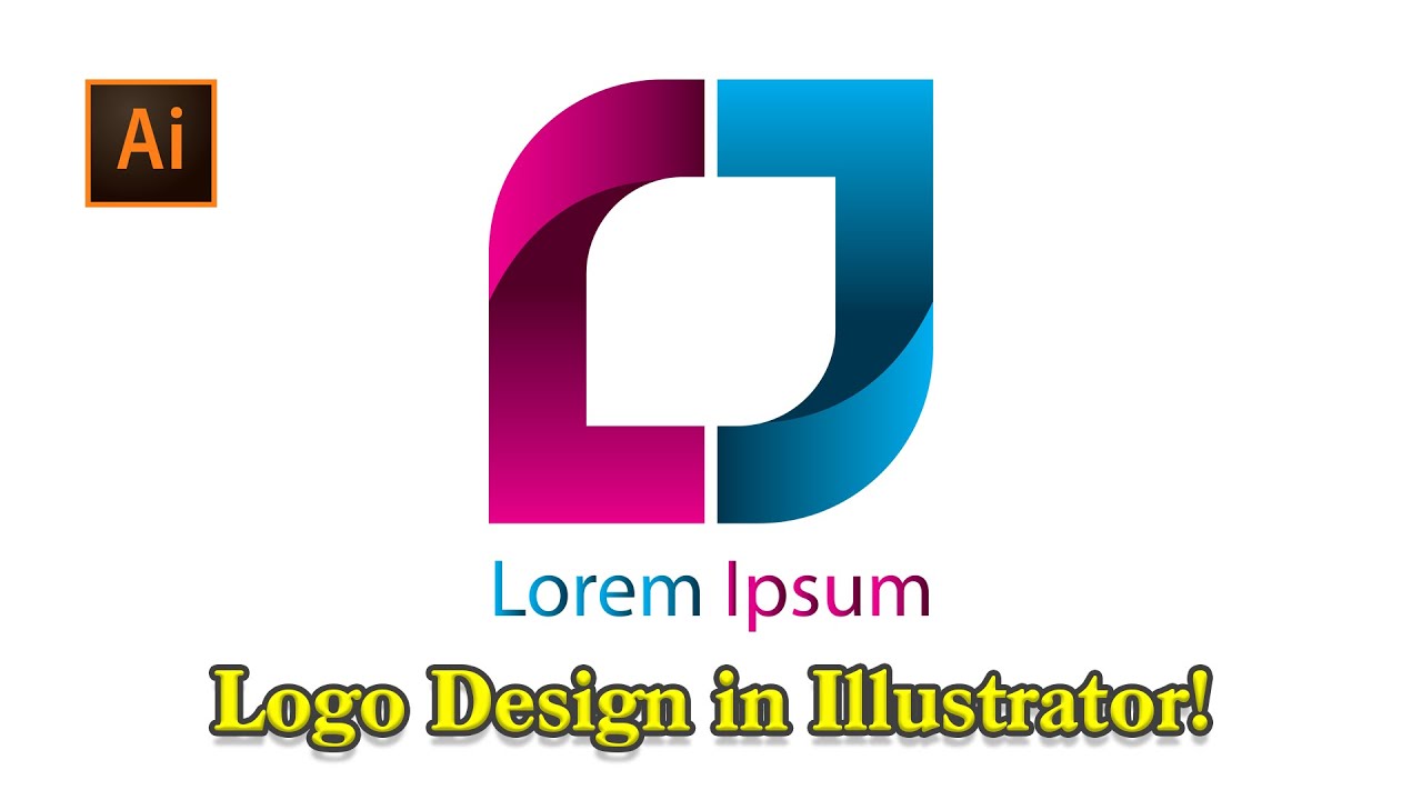 Create a Professional Square Shape Logo in Adobe Illustrator! - YouTube