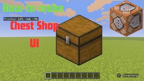 Chest Shop UI! Minecraft bedrock edition command block tutorial!