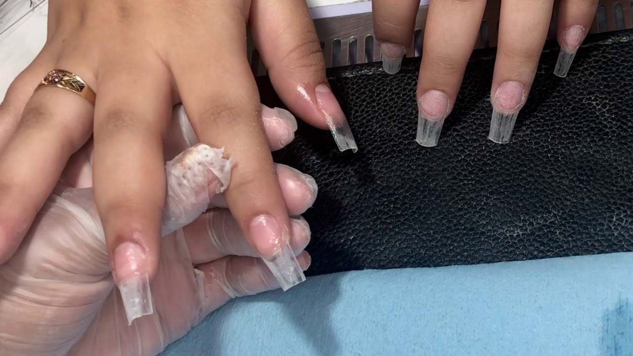 Acrylic nail tutorial Kupa Odorless monomer VCut design YouTube