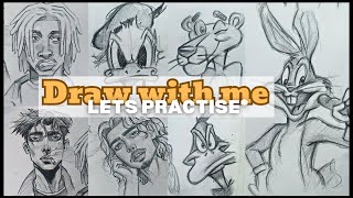 Draw with me (Chill) 🎵🐬- [ How to practise Drawing ] / NoVoiceOver.