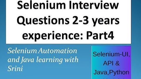 #Selenium#SeleniumTutorial#InterviewPrep#SeleniumInterview Selenium realtimeInterview QuestionsPart4