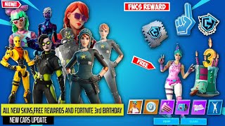 New Leaked Skins & Emotes,NEW car Update,Fortnite’s 3rd birthday & FNCS Reward(Free rewards)FORTNITE