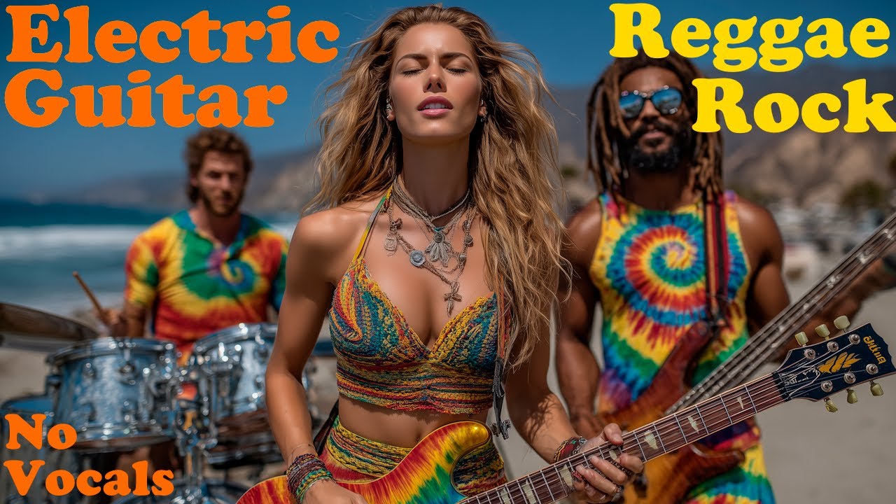 🌞 Ямайский пляжный ритм и мощь электрогитары ⚡🌴: Расслабляющий инструментальный регги-рок
