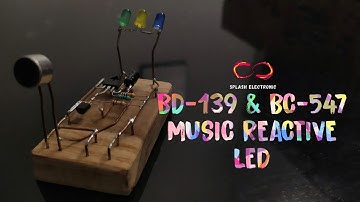 How to make music reactive led | BD139 BC547 music reactive led |freeform circuit|SPLASH ELECTRONIC|