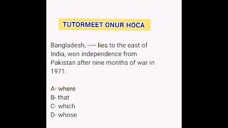 Relative Clause Soru Çözüm Taktiği