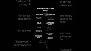 What boys texts really mean!