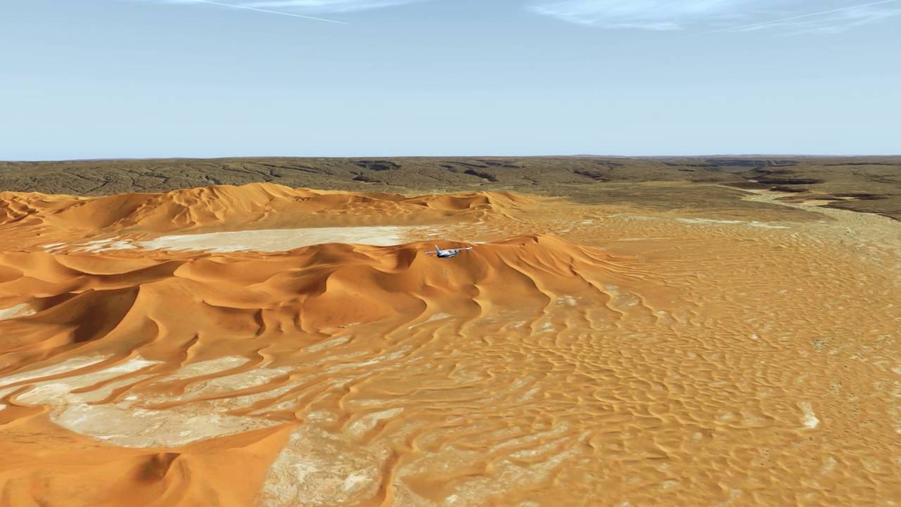 X-Plane 10 : The beauty of Issaouane Erg - Mu-2 Marquise